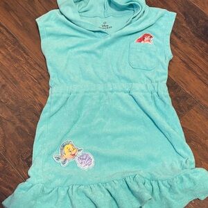 Disney Towel Dress with Ariel and Flounder Size 5T
